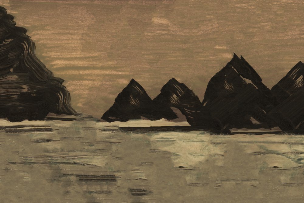 De serene bergkust door cartissi
