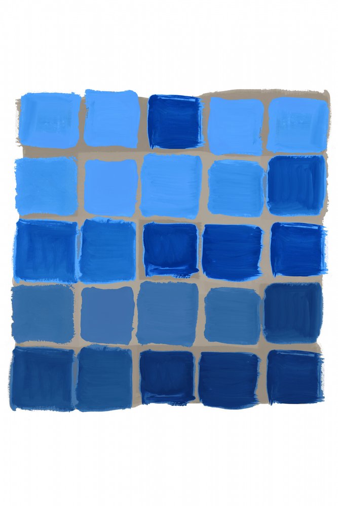 Blauwtintenraster door cartissi