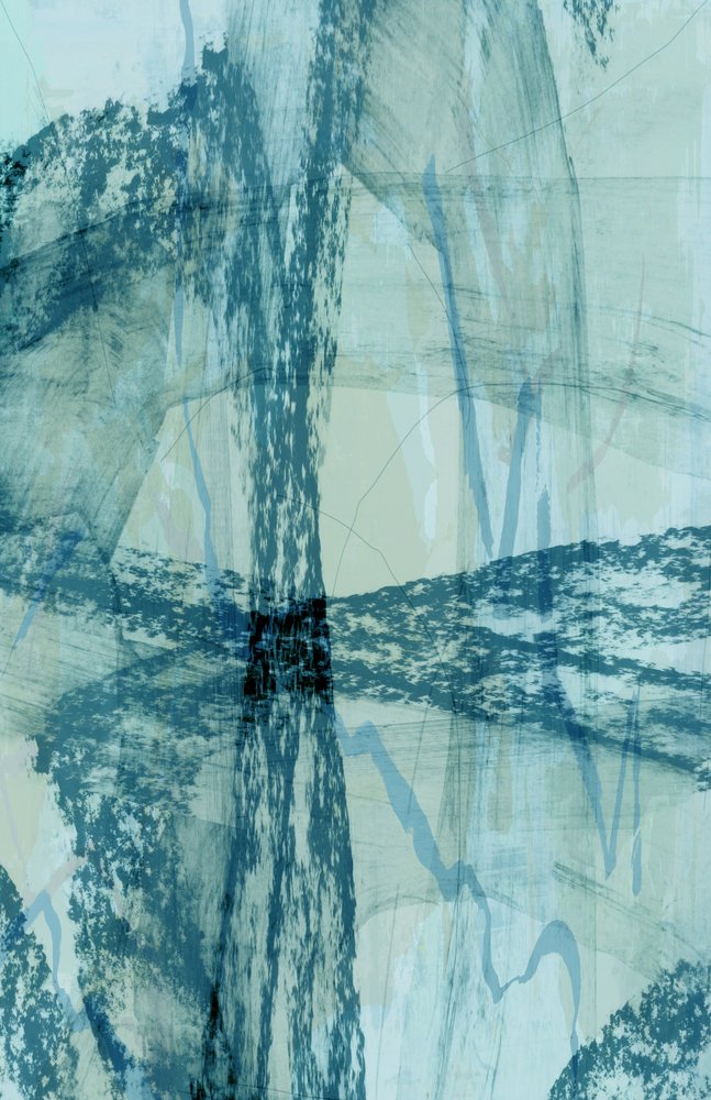 Blauw abstract met textuur door cartissi