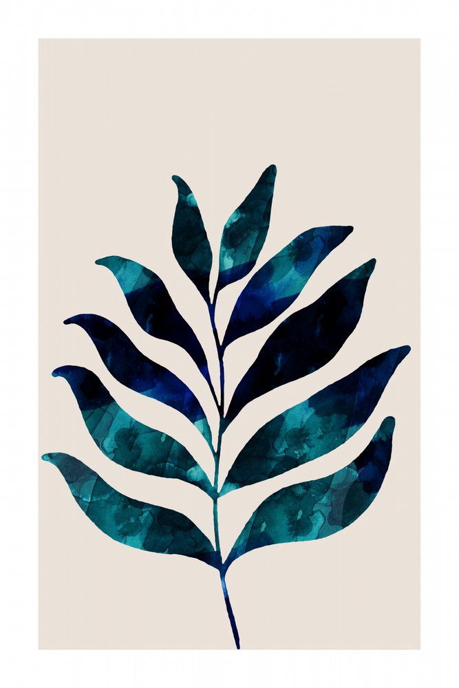 Tropisch blauw blad door cartissi