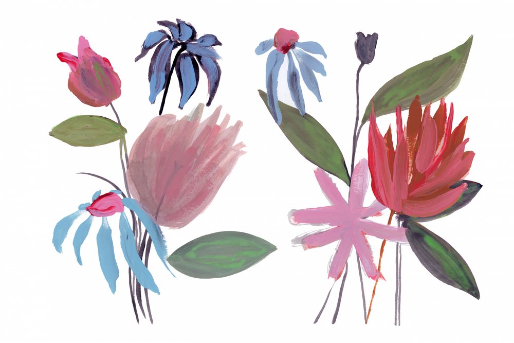 Levendige abstracte bloemen door cartissi