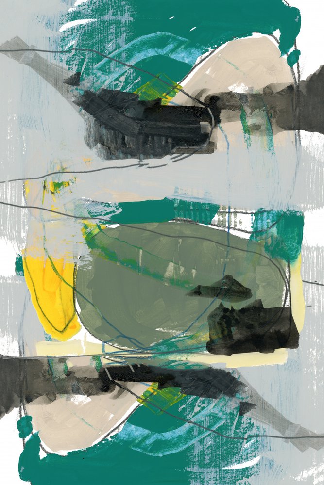 Levendige abstracte penseelstreken door cartissi