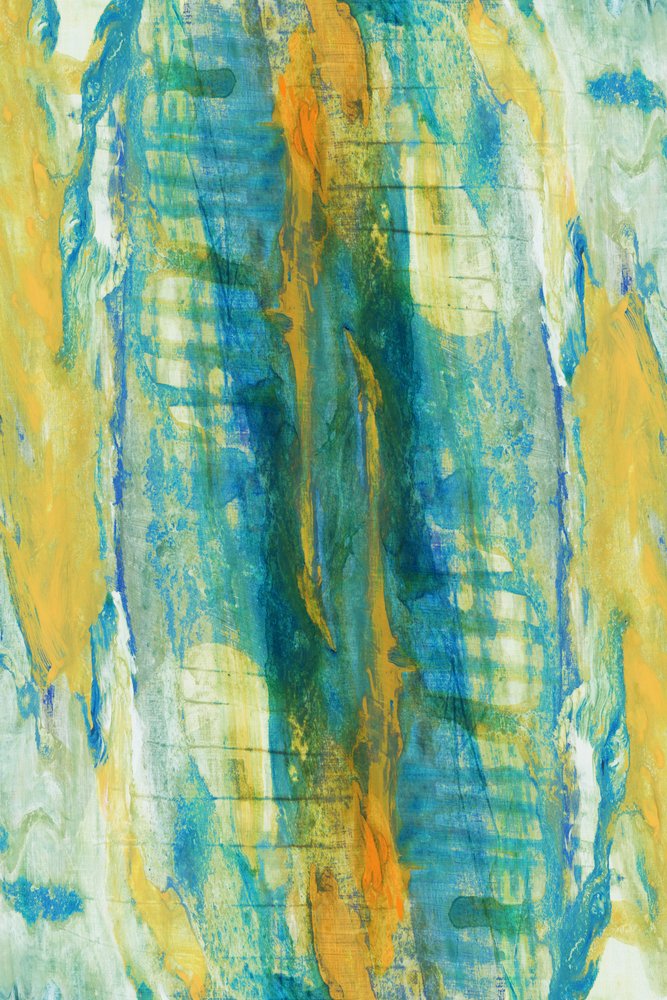 Levendig blauw-goud abstract door cartissi
