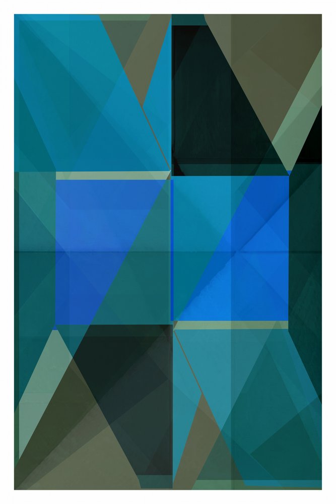Levendige geometrische blauwtinten door cartissi
