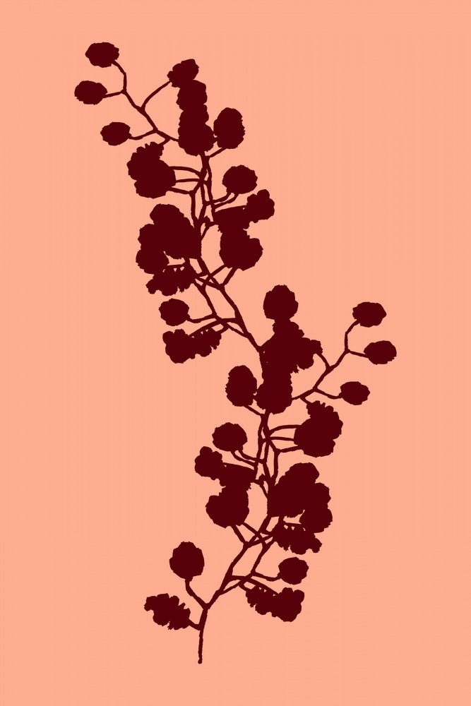 Warm botanisch silhouet door cartissi