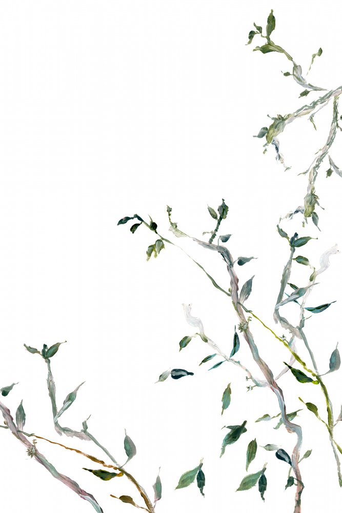 Aquarel groene bladeren door cartissi