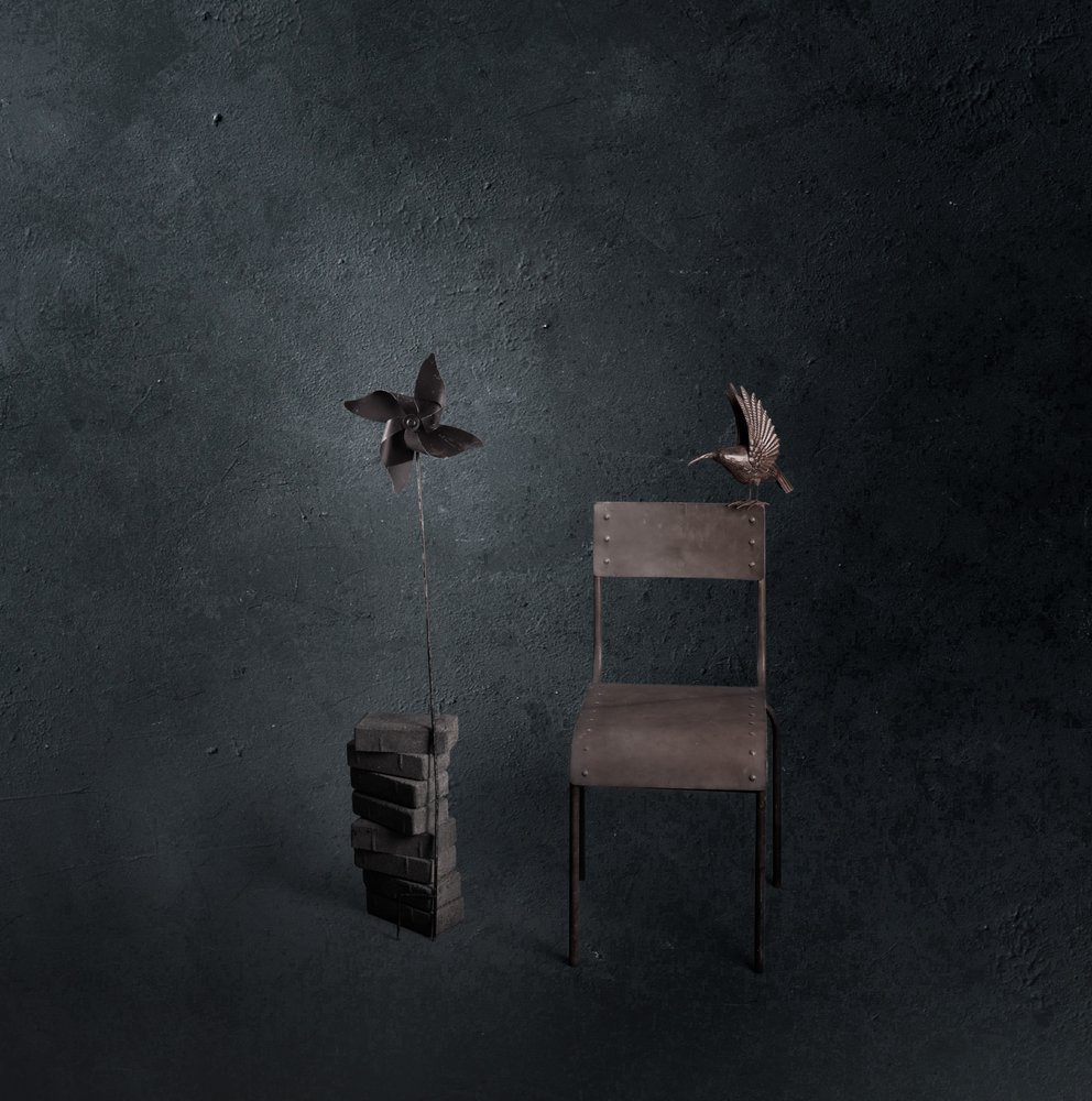 Donkere vogel, lege stoel door chenyi wang