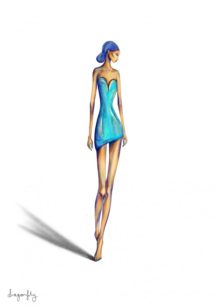 Chique blauwe jurk voor dames door dragonfly