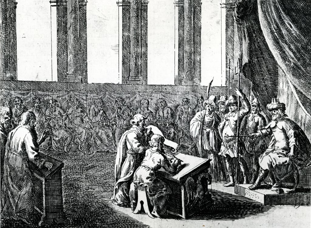 Ptolemaeim Philadelphus, de koning van Egypte, roept 72 mannen uit Judea op om de Joodse wet in