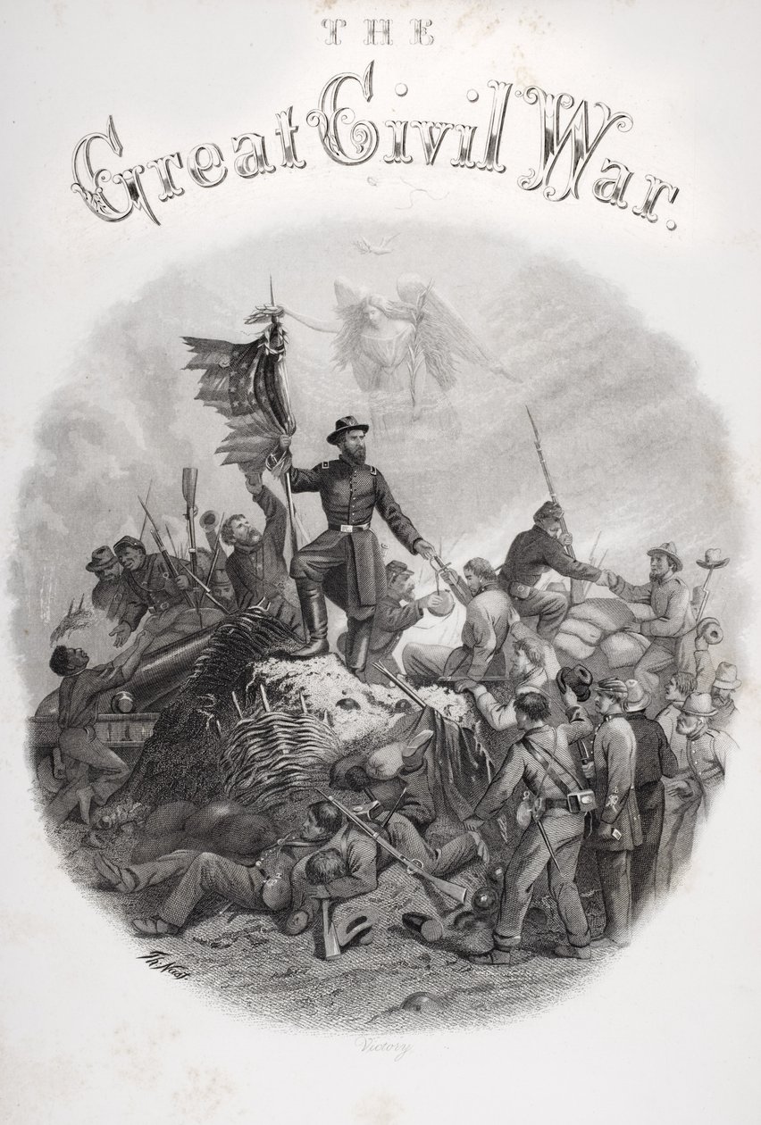 Allegorische gravure van Overwinning, van de titelpagina van Deel 3 van 