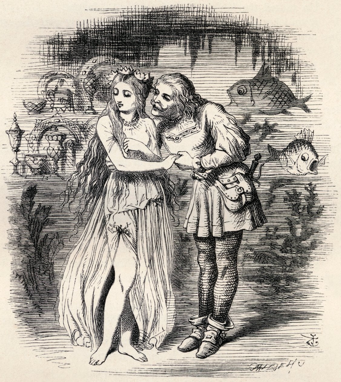 Illustratie naar J. Tenniel voor het gedicht 