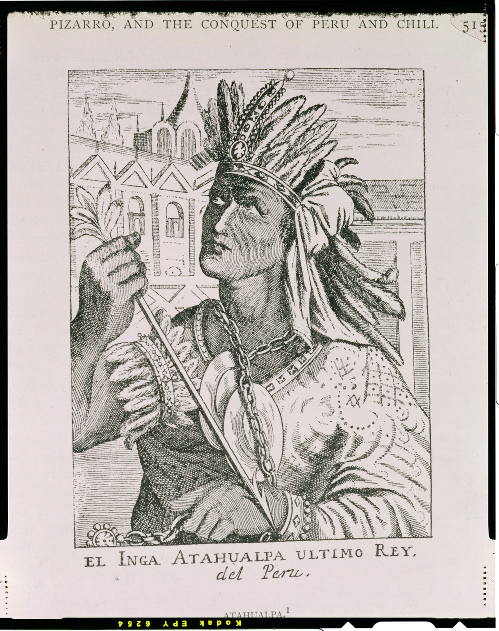 Portret van de Laatste Inca Hoofdman, Atahualpa, uit 