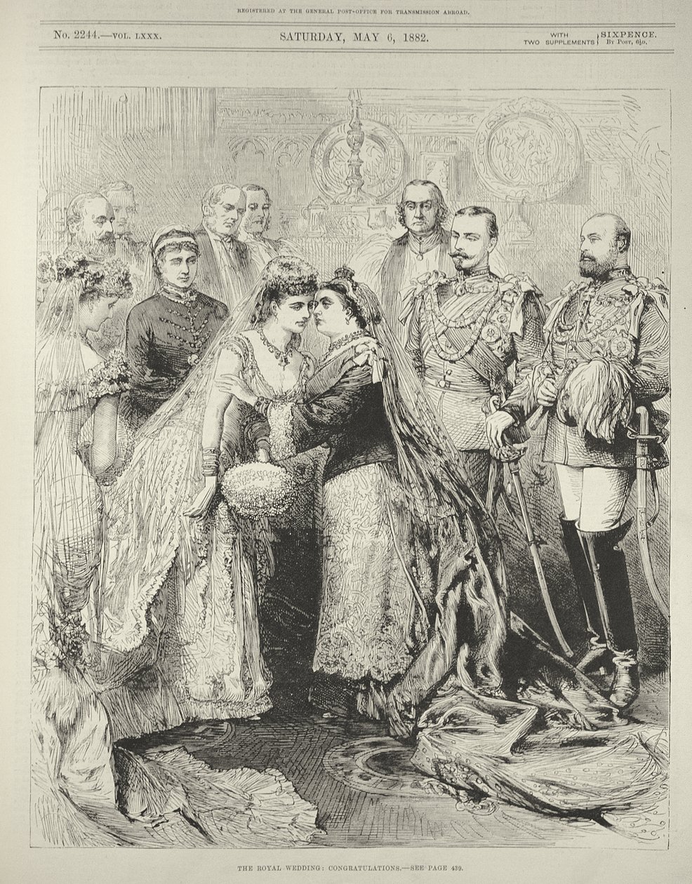 Het koninklijk huwelijk: Prins Leopold, Hertog van Albany met Prinses Helen van Waldeck-Pyrmont in St. George