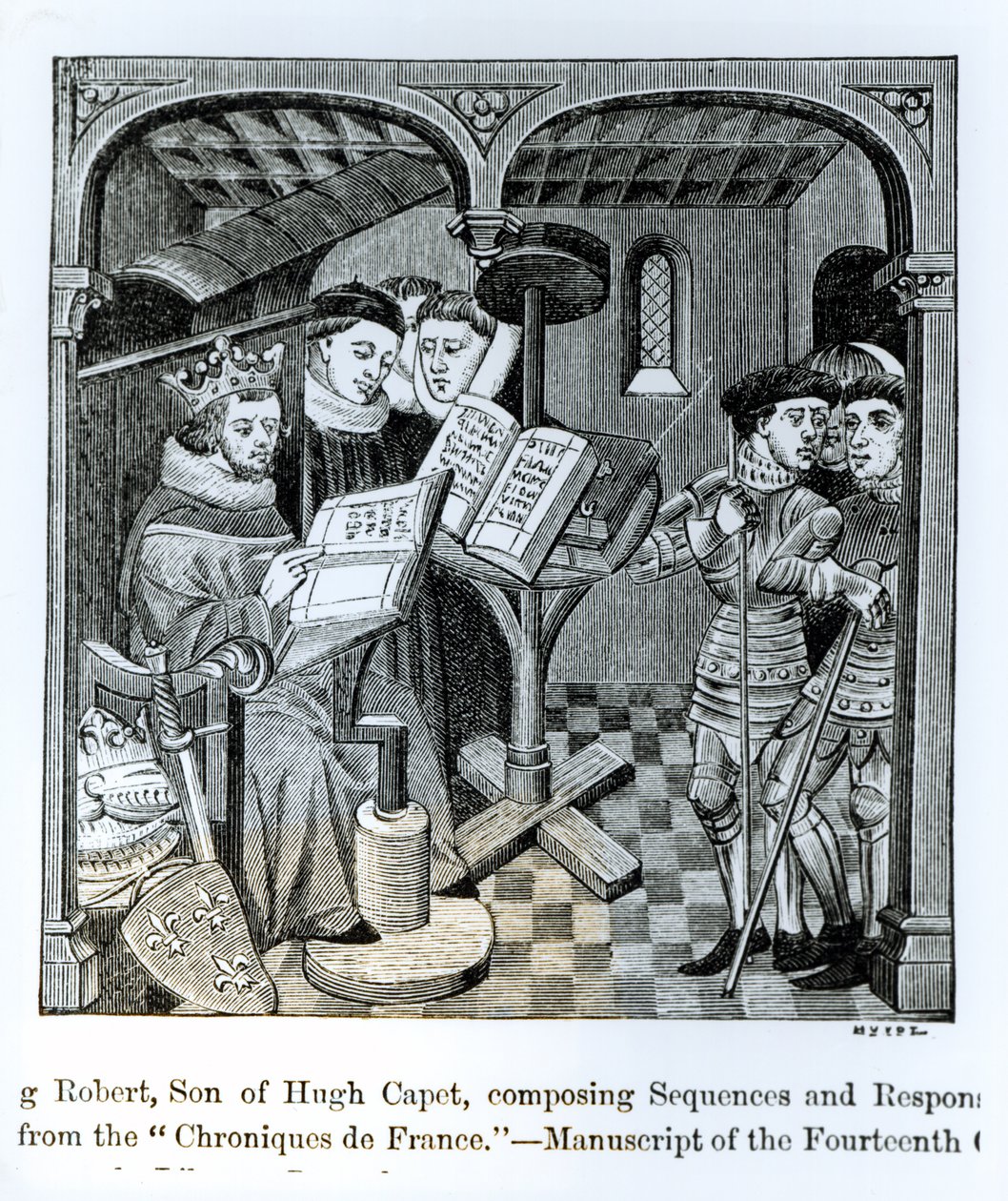 Koning Robert II (970-1031) zoon van Hugh Capet (c.944-996) componeert Sequenties en Antwoorden, uit de 