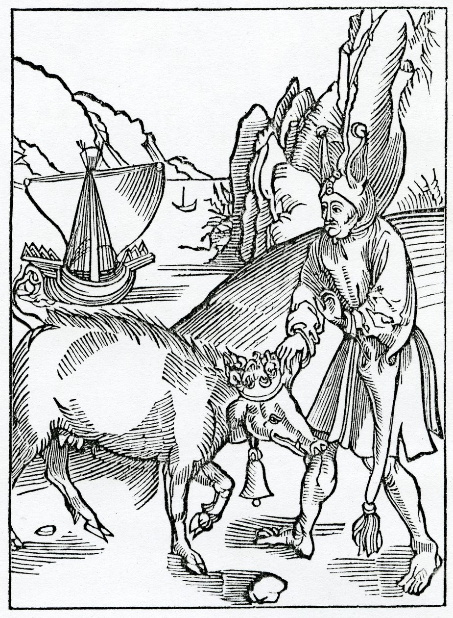 Van afschuwelijke dwazen in vuile woorden van schunnigheid, illustratie uit Alexander Barclay