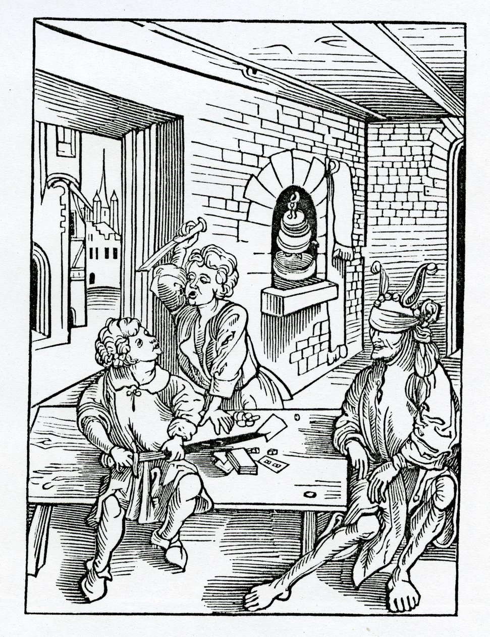 Over de eruditie van nalatige vaders ten opzichte van hun kinderen, illustratie uit Alexander Barclay