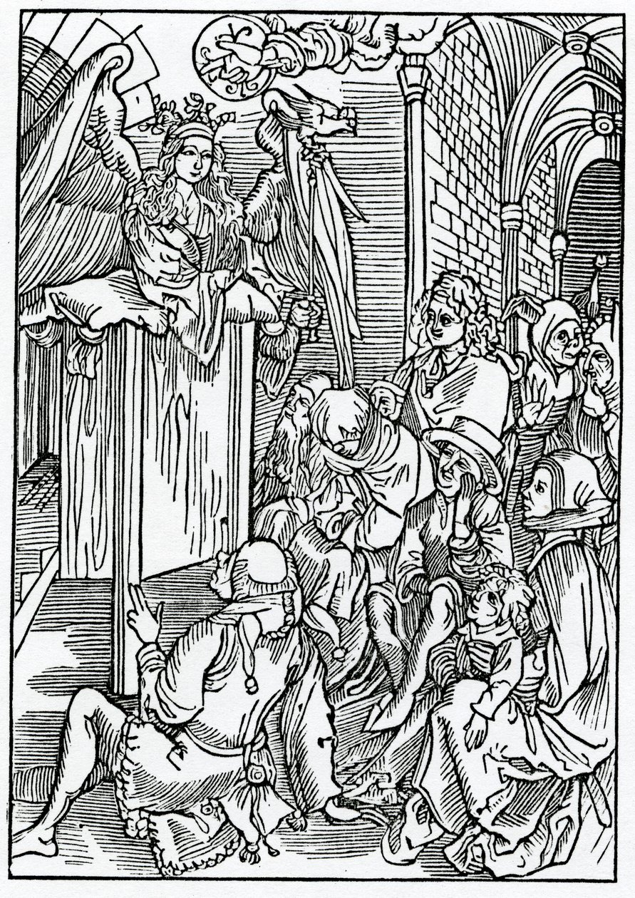 Van de preek of eruditie van wijsheid zowel voor wijze mannen als dwazen, illustratie uit Alexander Barclay