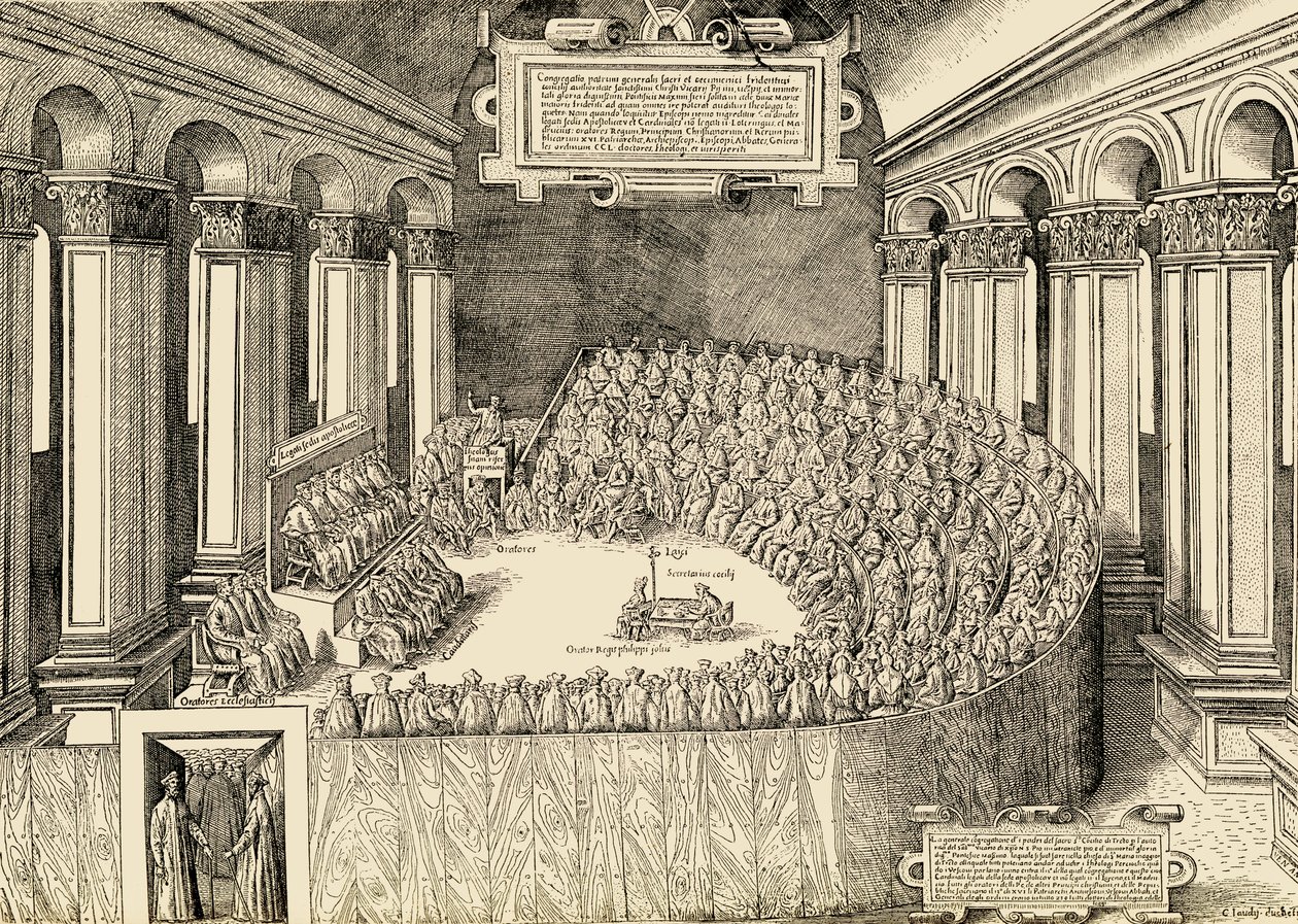 De Raad van Trente (1545-63) door Italian School