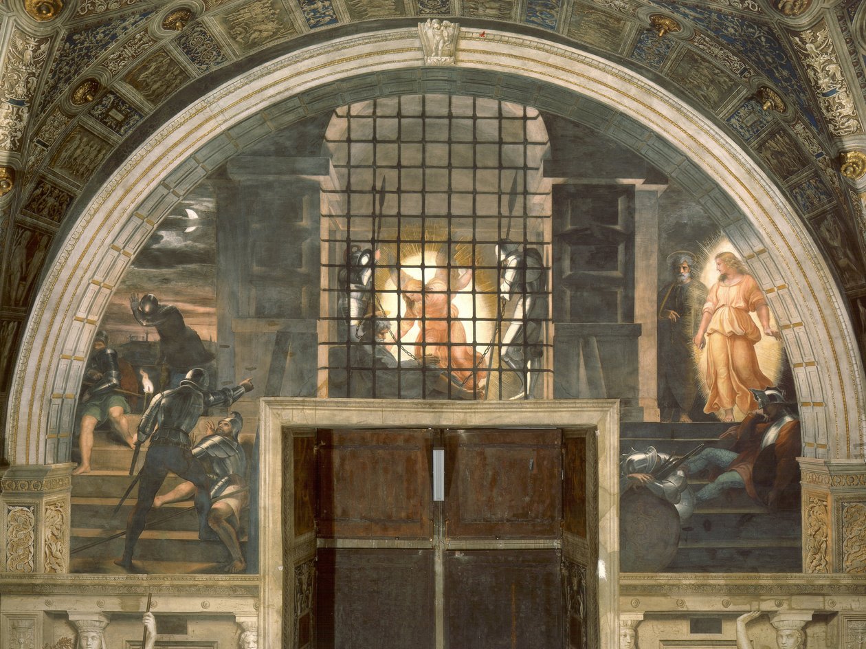 Bevrijding van Sint-Pieter door Raffaello Sanzio Raphael