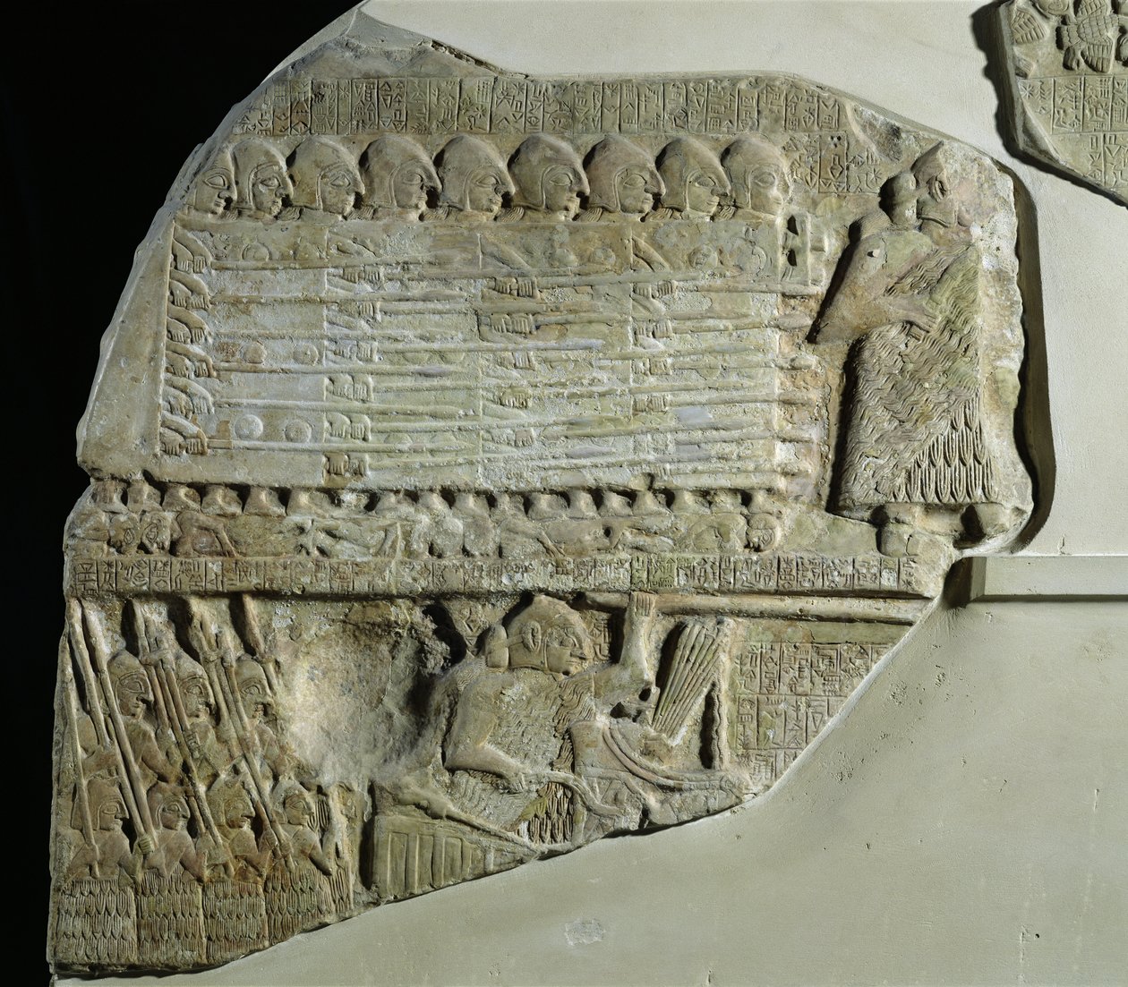 Stele van de Gieren, opgedragen door Eannatum, Prins van de Staat Lagash, ter viering van zijn overwinning op de stad Umma, uit Telloh (Oud Girsu) Vroeg-Dynastieke Periode ca. 2450 v.Chr. (kalksteen) door Sumerian