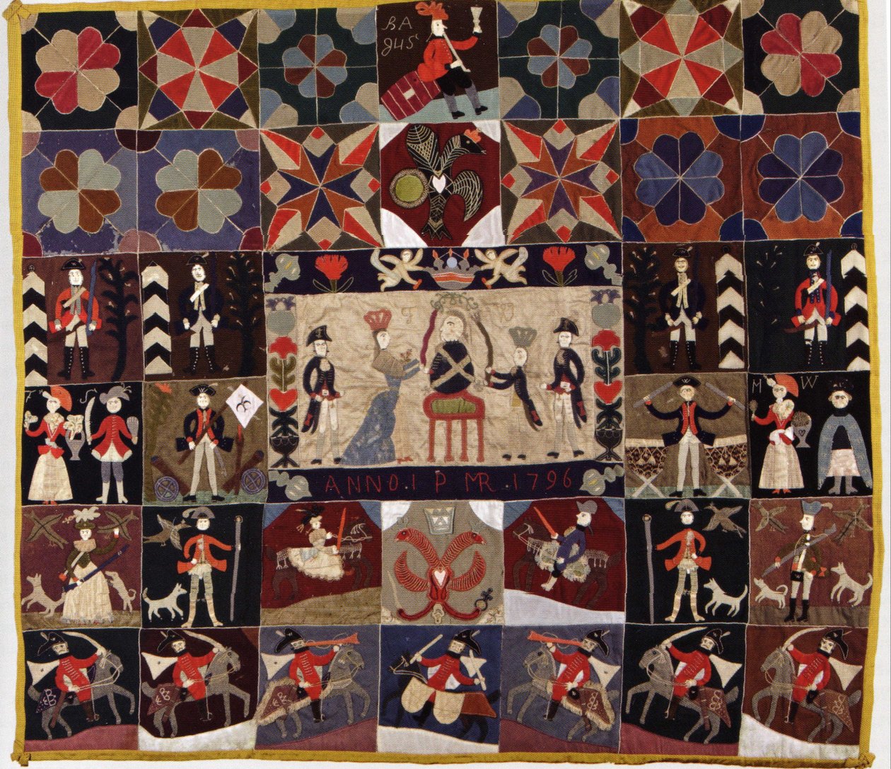 Vloerkleed met voorstelling van de familie door Unknown