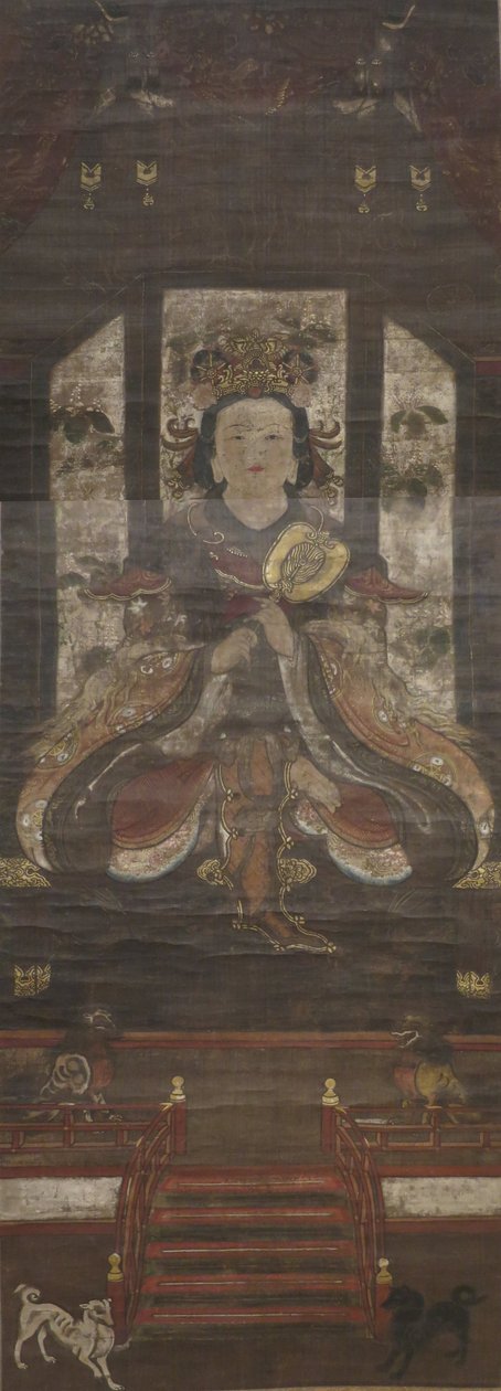 Niu Myōjin (Godin van de berg Kōya) door Unknown