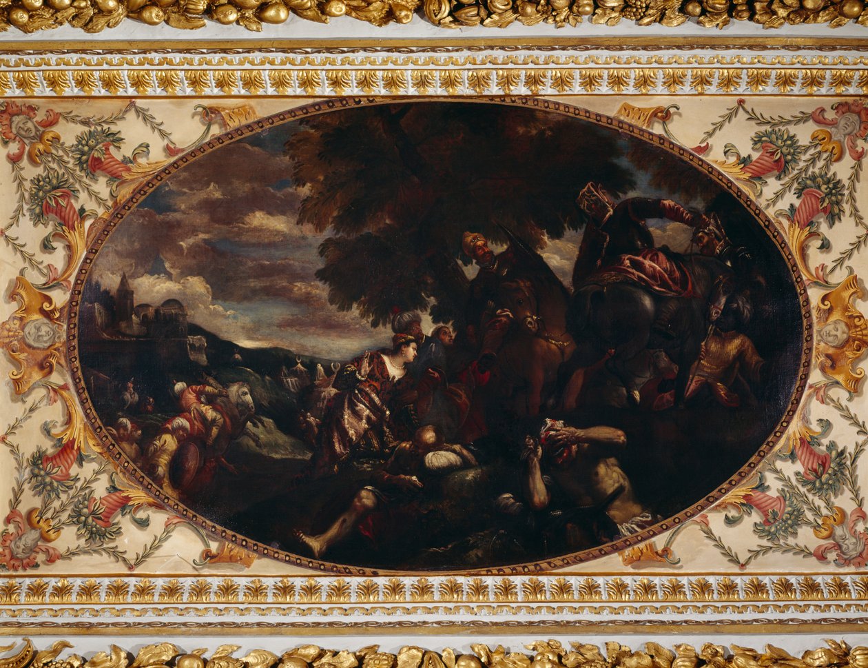 Verdediging van Scutari, Plafond van de galerij, Chiswick House, Londen door (1528 88) (after) Veronese
