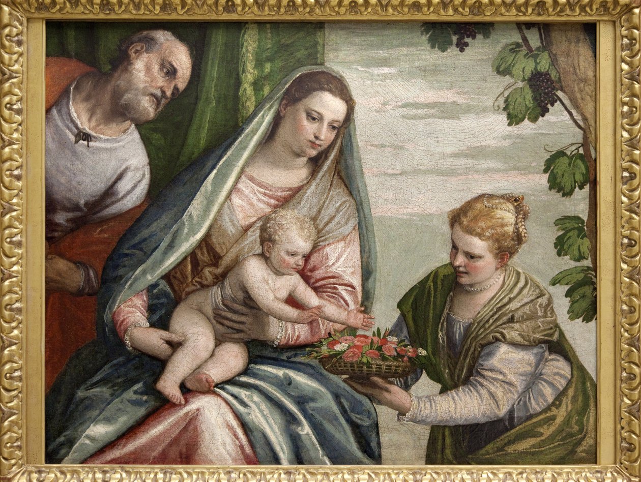 Heilige Familie met St. Dorothee door Veronese