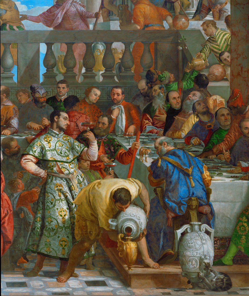 De bruiloft in Kana ... door (1528 88) Veronese