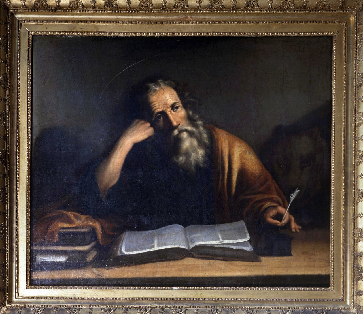 Sint Marcus schrijft het Evangelie - toegeschreven aan Veronese, Kerk van La Turbie door Veronese