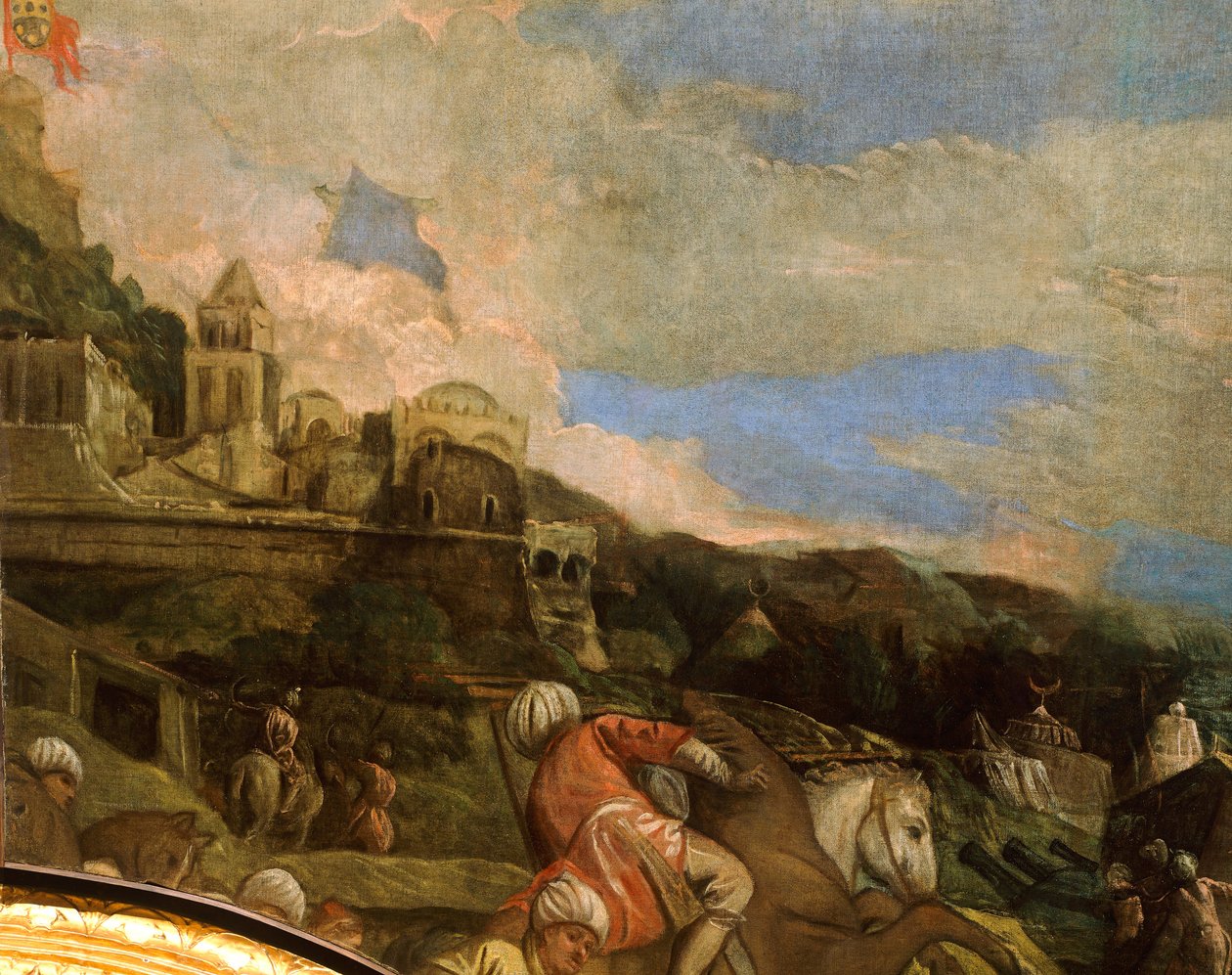 Antonio Loredan bevrijdt Scutari (detail) door (1528 88) Veronese