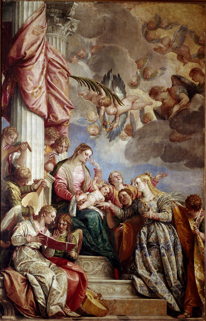 Mystiek huwelijk van Sint Catharina door Veronese