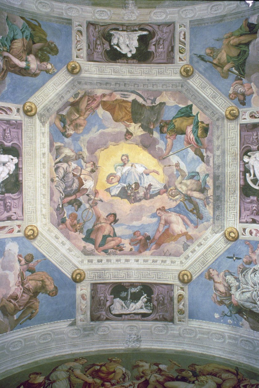 Universele Harmonie, of Goddelijke Liefde, van het plafond van de Sala di Olimpo, ca. 1561 door Veronese