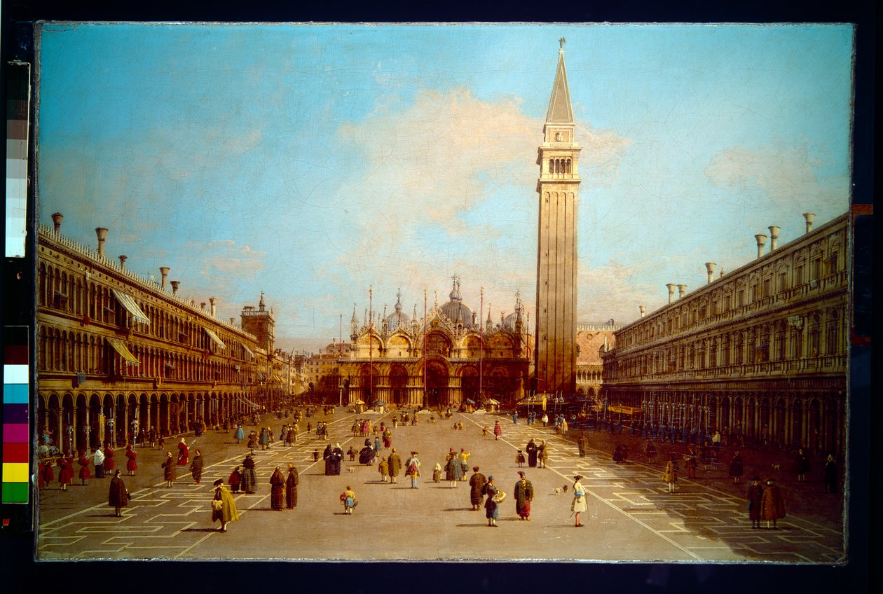 Piazza San Marco met uitzicht op de Basiliek van San Marco door (1697 1768) Canaletto