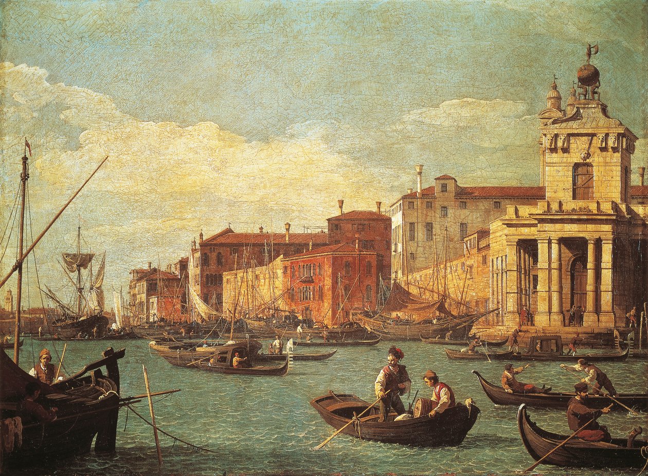 Het douanehuis en het Giudecca-kanaal door (1697 1768) Canaletto