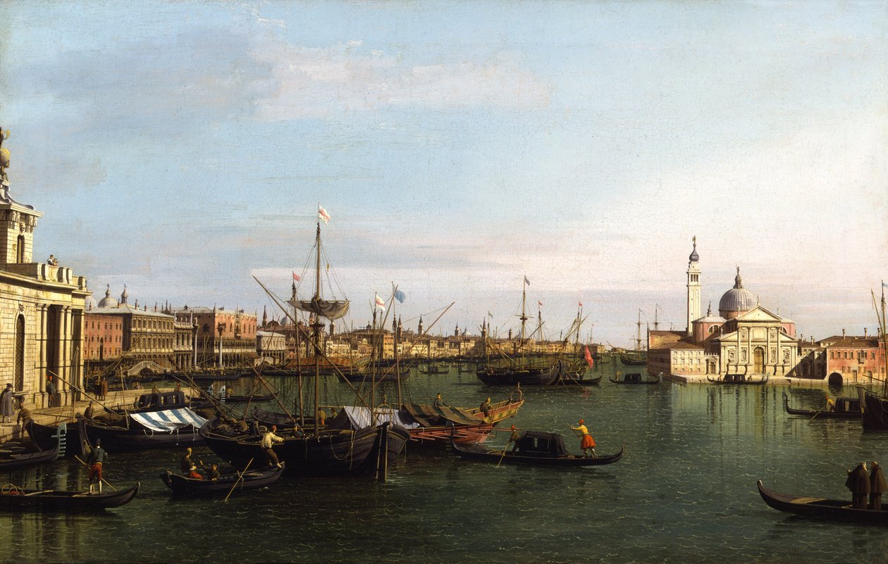 Uitzicht op Venetië: Basiliek van San Giorgio Maggiore door (1697-1768) Canaletto