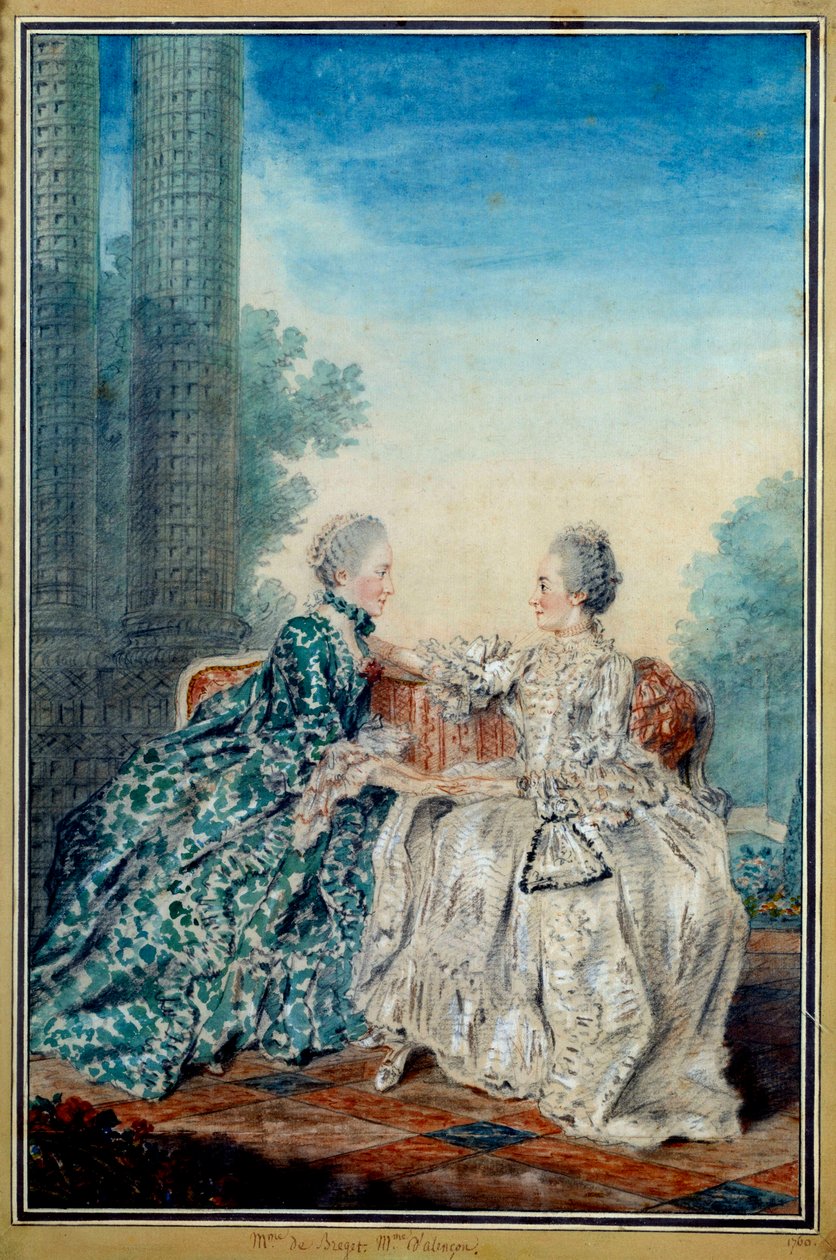 Portret van Madame de Breget en Madame d