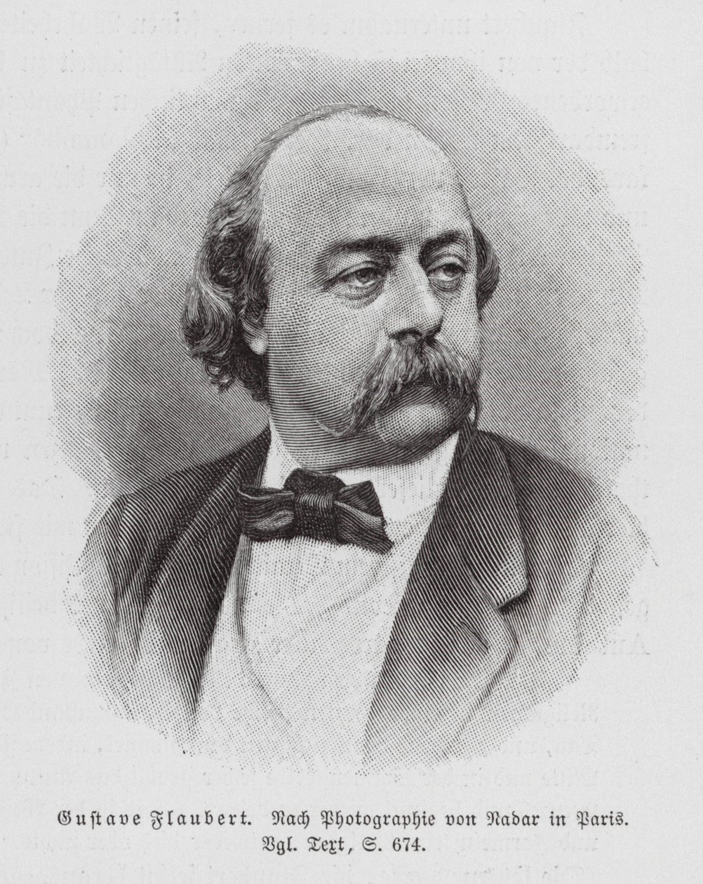 Gustave Flaubert, Frans romanschrijver (gravure) door (1820-1910) (after) Nadar