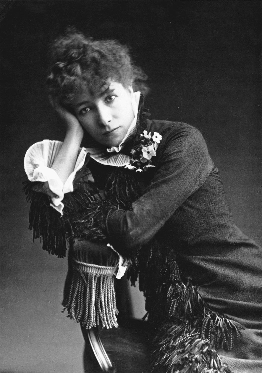 Sarah Bernhardt (1844-1923), foto door Nadar in 1877 door (1820 1910) Nadar