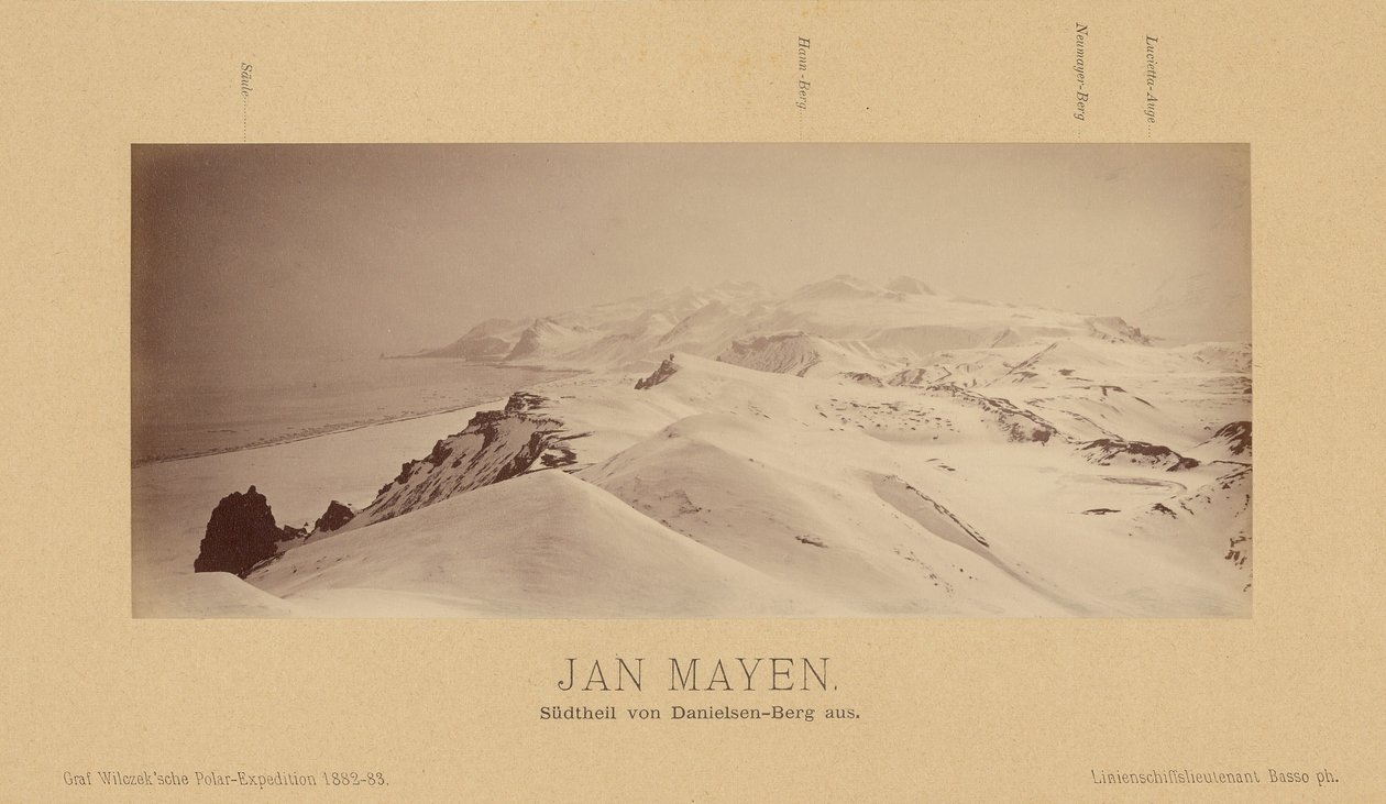 Jan Mayen, zuidelijk deel van Danielsen-Berg. door (Linienschiffs Lieutenant) Richard Basso