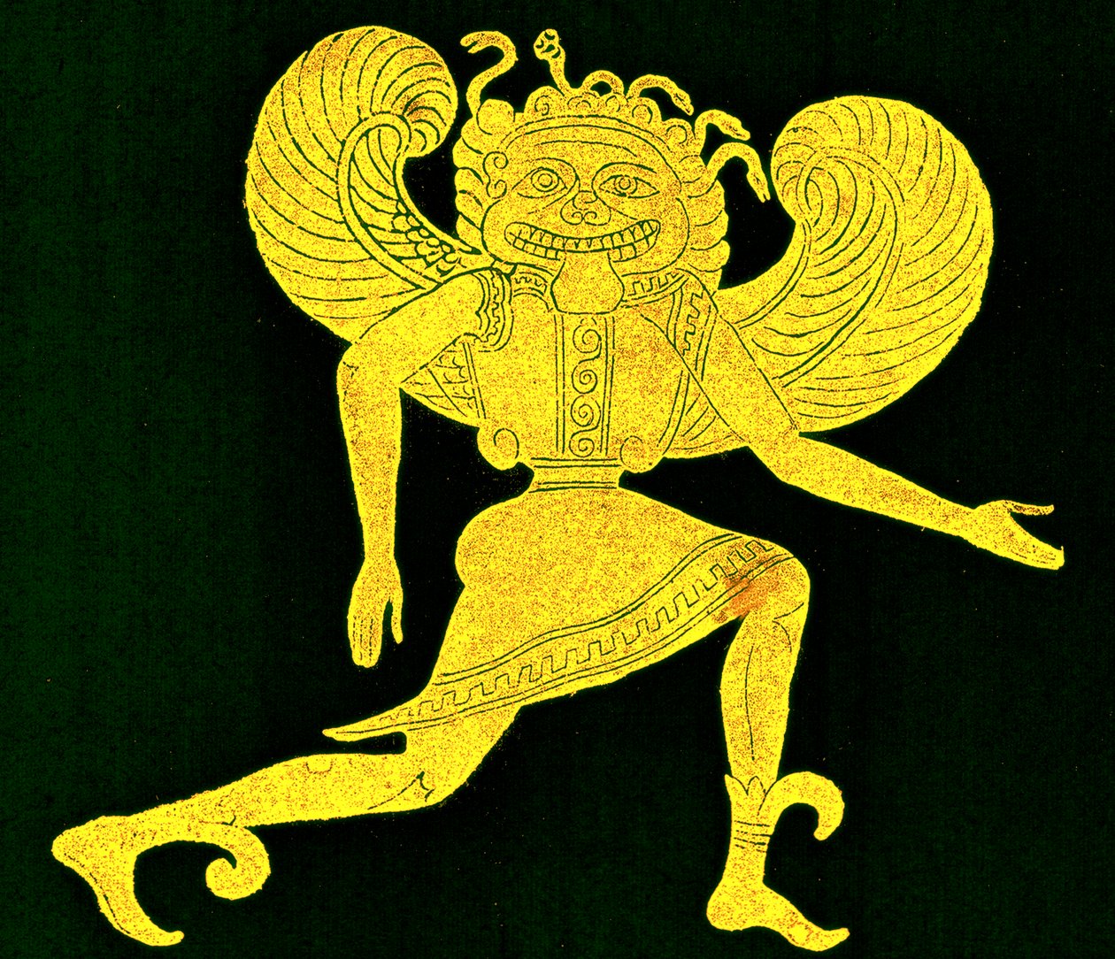 Etruskische gorgon, uit het Campana Museum, illustratie uit 