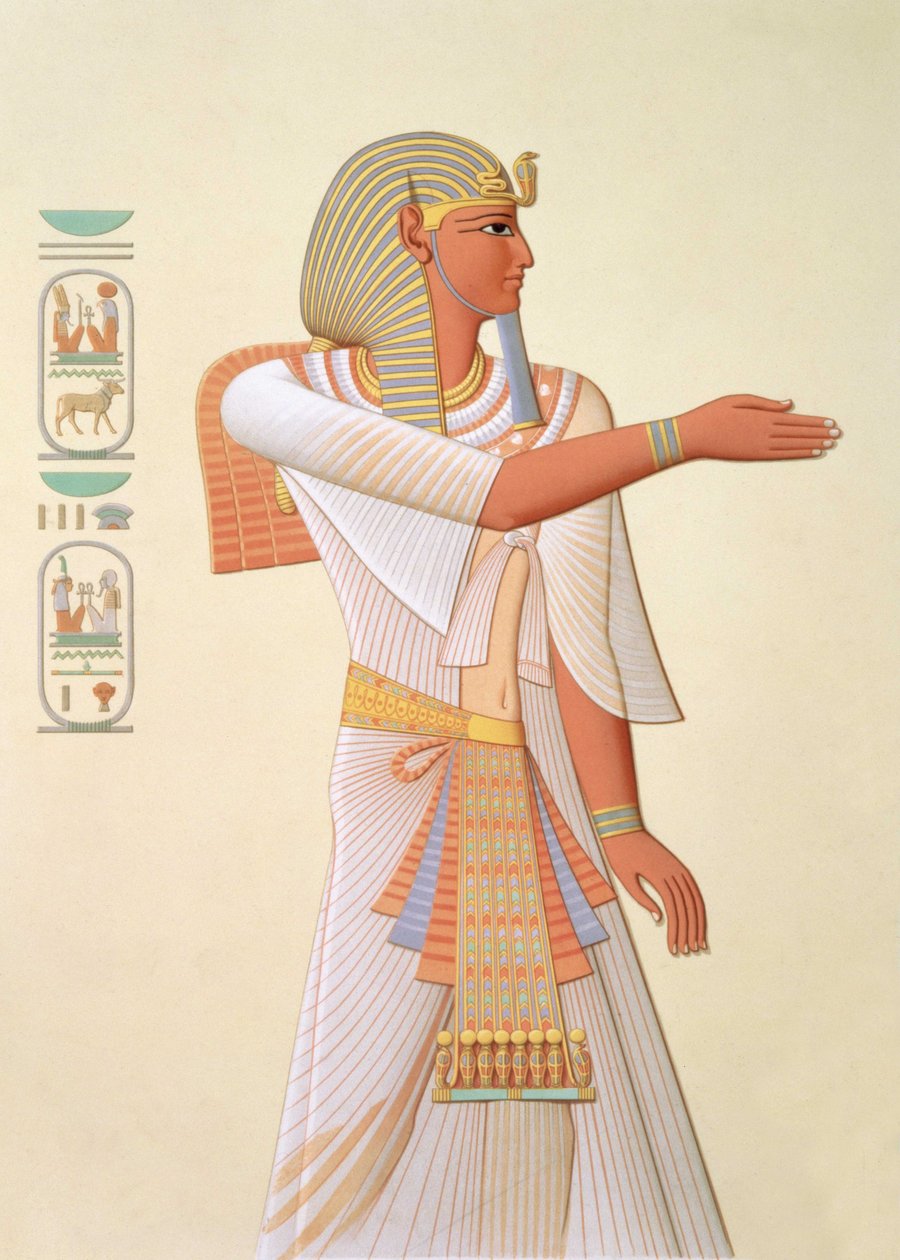 Portret van Farao Mienptah-Hotephimat door (after) French School