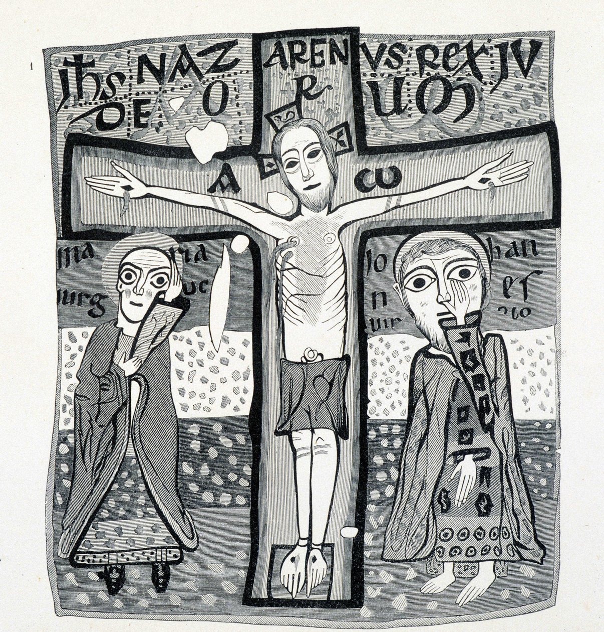 Religieuze kunst, Christus aan het kruis. 12e eeuw. door (after) French School