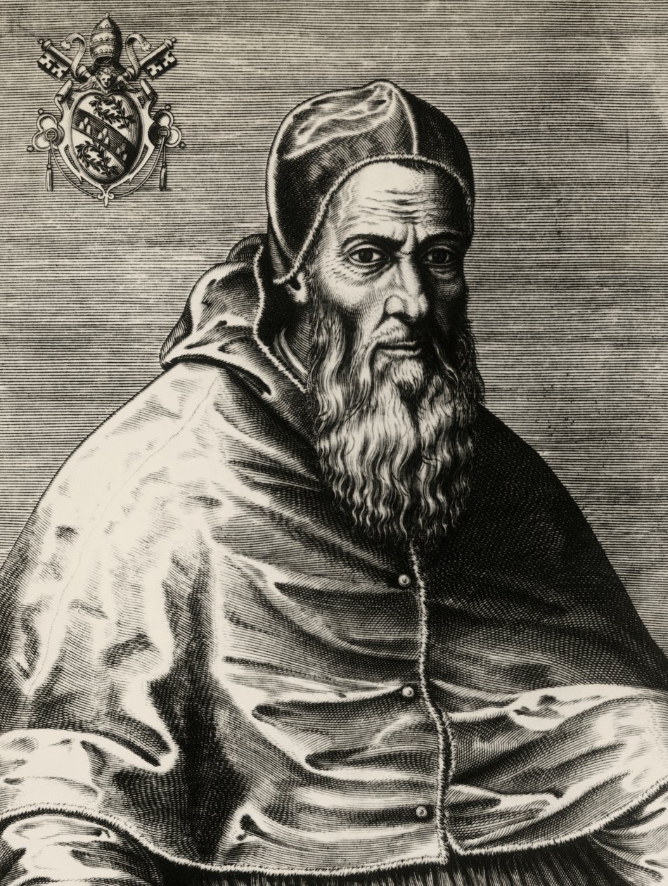 Portret van Julius III, geboren Giovanni Maria Ciocchi del Monte door (after) Italian School