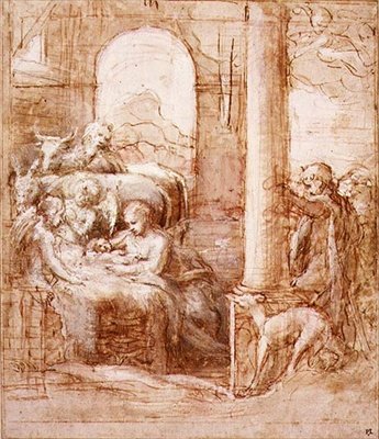 De geboorte van Christus, c.1522 door (c.1489 1534) Correggio