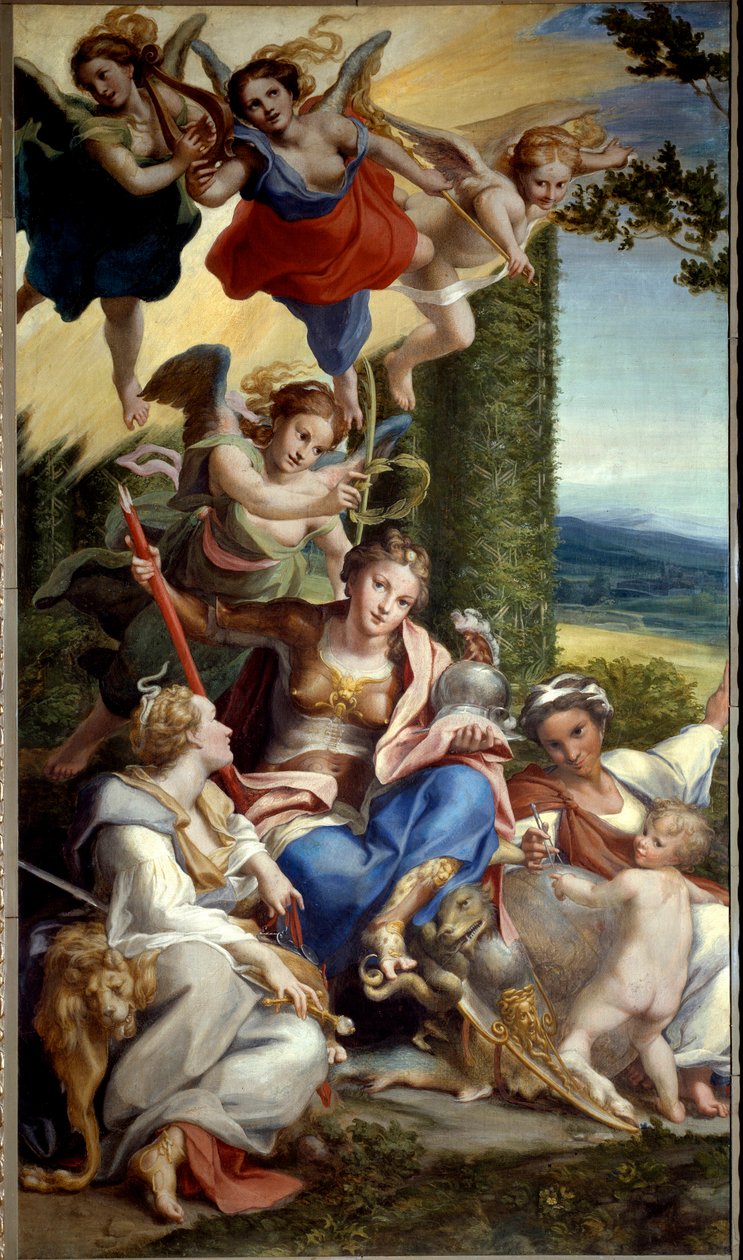 Allegorie van de Deugd door (c.1489 1534) Correggio