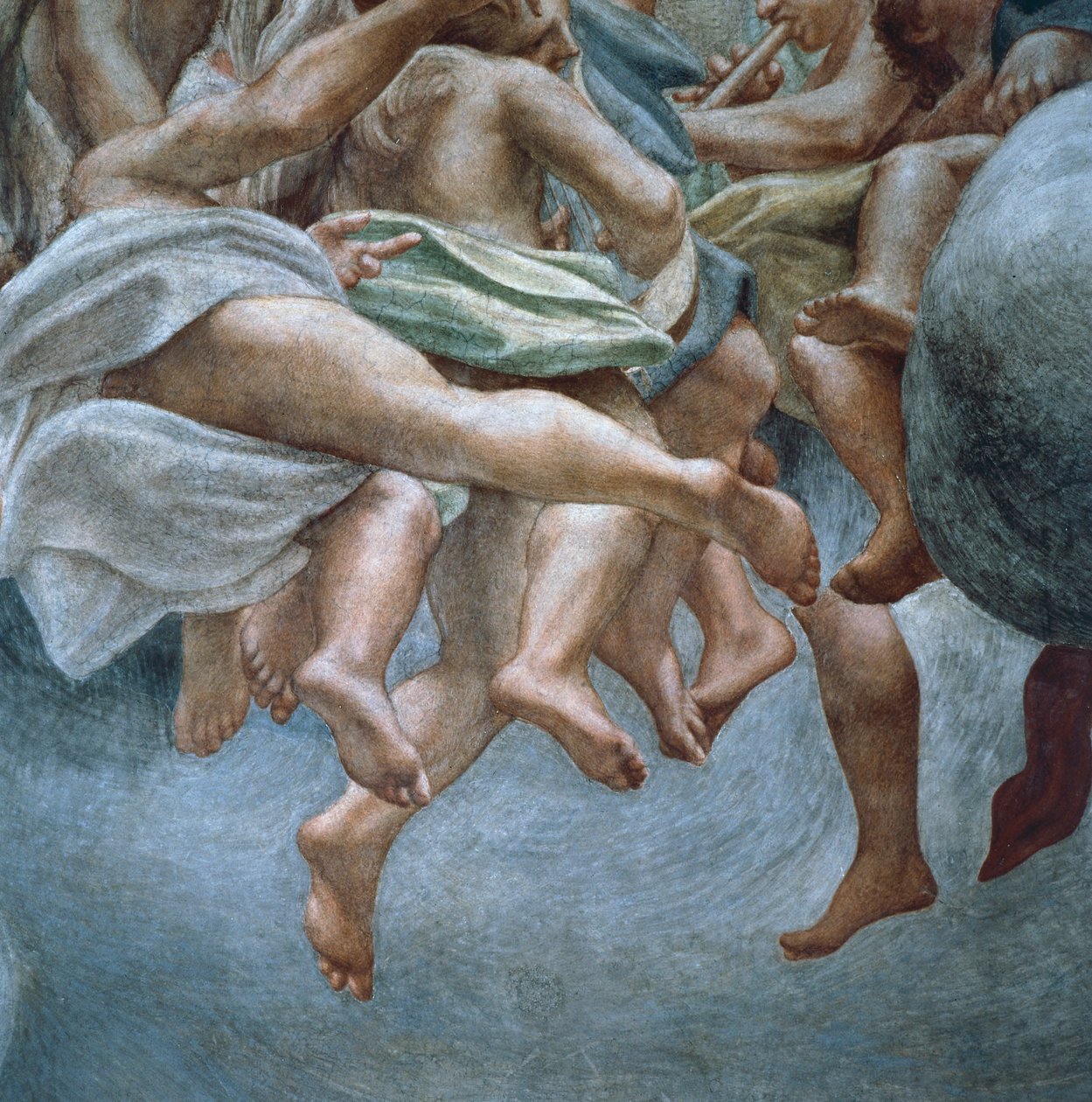 Engelen (detail) door (c.1489-1534) Correggio