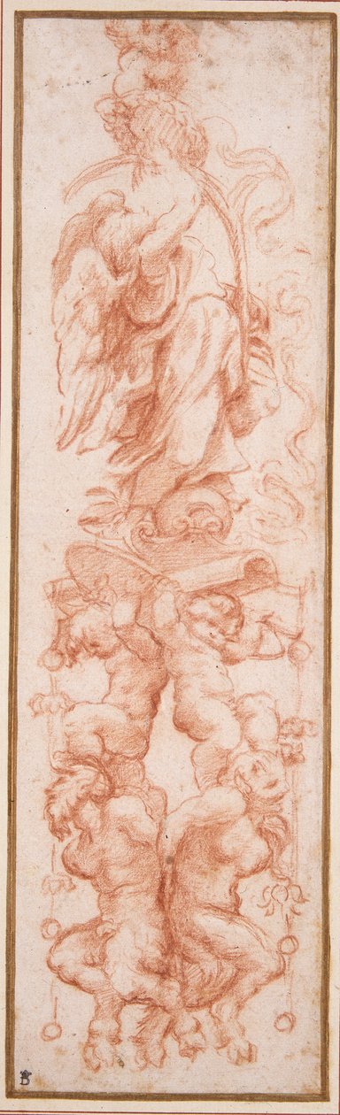 Grote decoratie voor de rib van een gewelf door (c.1489 1534) Correggio