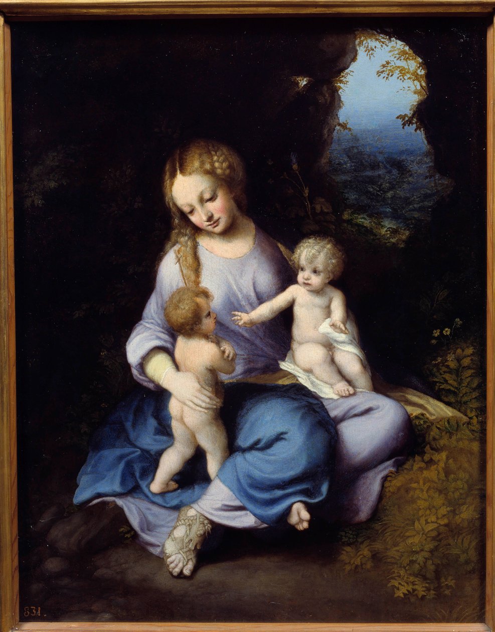 De Maagd, Jezus en Sint Jan kind door (c.1489 1534) Correggio