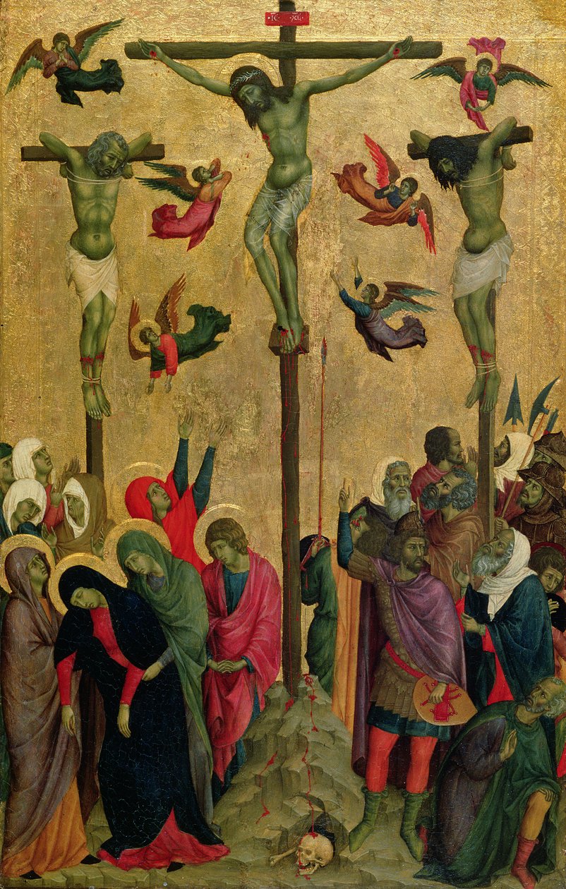 De Kruisiging, c.1315-30 door (school of) Duccio di Buoninsegna